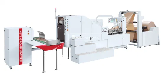 Автоматическая машина для изготовления больших бумажных пакетов с квадратным дном и двухцветной печатью